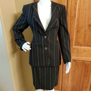 Escada pinstripe skirt suit